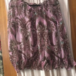 Maurices medium sheer long sleeve lavender